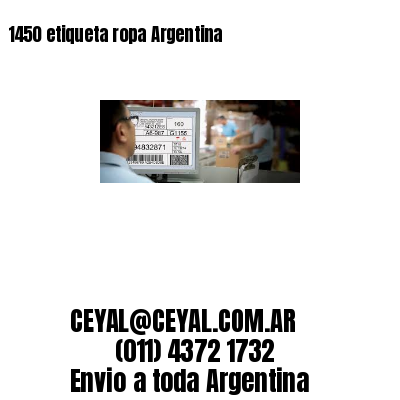 1450 etiqueta ropa Argentina