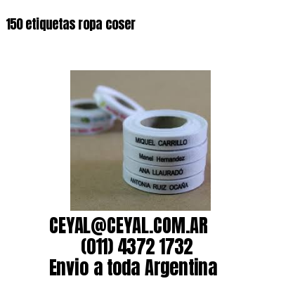 150 etiquetas ropa coser