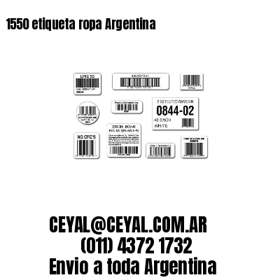 1550 etiqueta ropa Argentina