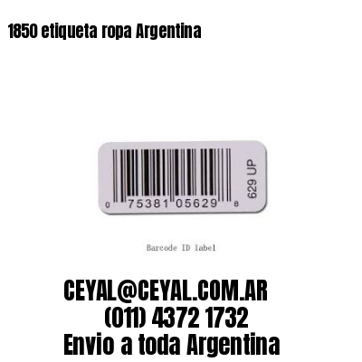 1850 etiqueta ropa Argentina
