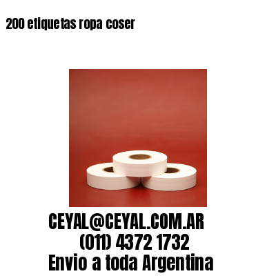 200 etiquetas ropa coser