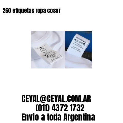 260 etiquetas ropa coser