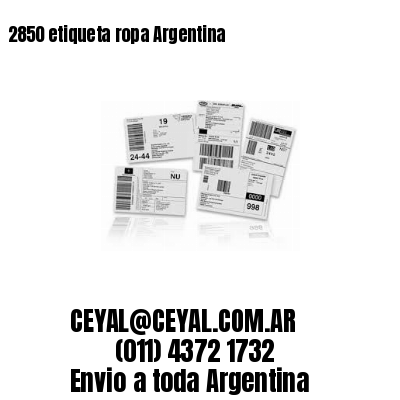 2850 etiqueta ropa Argentina