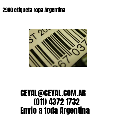 2900 etiqueta ropa Argentina