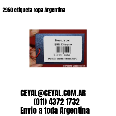 2950 etiqueta ropa Argentina