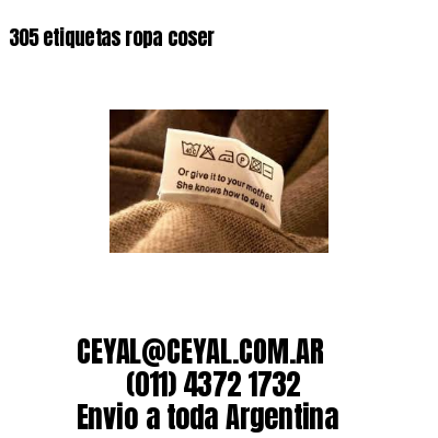 305 etiquetas ropa coser