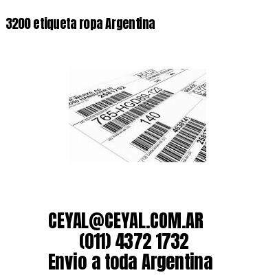 3200 etiqueta ropa Argentina