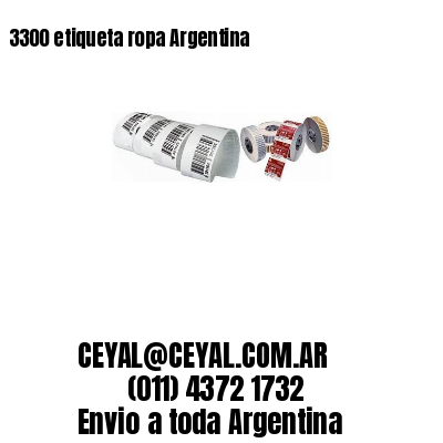 3300 etiqueta ropa Argentina