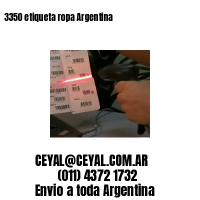 3350 etiqueta ropa Argentina