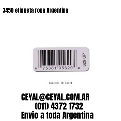 3450 etiqueta ropa Argentina