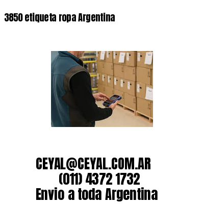 3850 etiqueta ropa Argentina