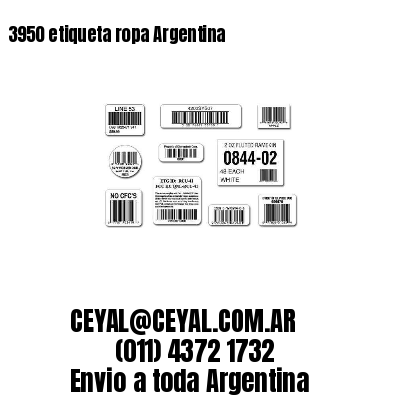 3950 etiqueta ropa Argentina