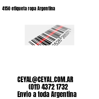 4150 etiqueta ropa Argentina