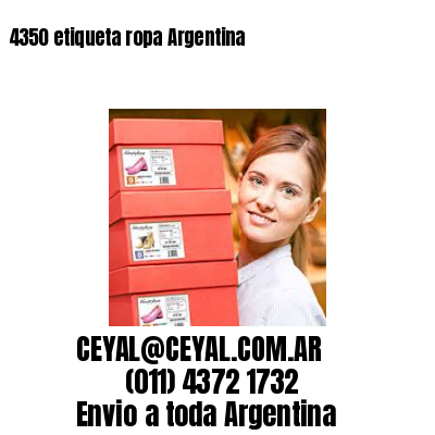 4350 etiqueta ropa Argentina