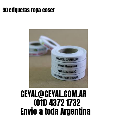 90 etiquetas ropa coser