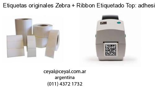 Etiquetas originales Zebra   Ribbon Etiquetado Top: adhesivo   ribbo