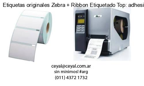 Etiquetas originales Zebra   Ribbon Etiquetado Top: adhesivo   ribbo