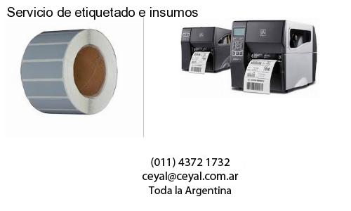 Servicio de etiquetado e insumos