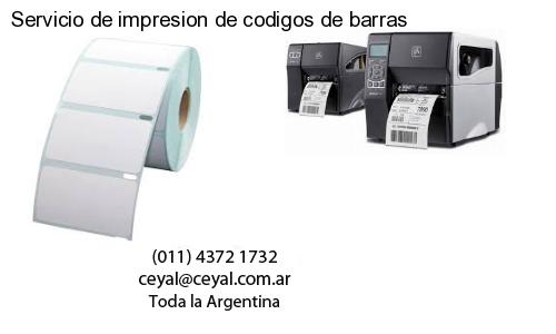 Servicio de impresion de codigos de barras