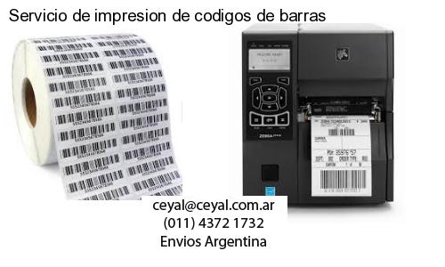 Servicio de impresion de codigos de barras