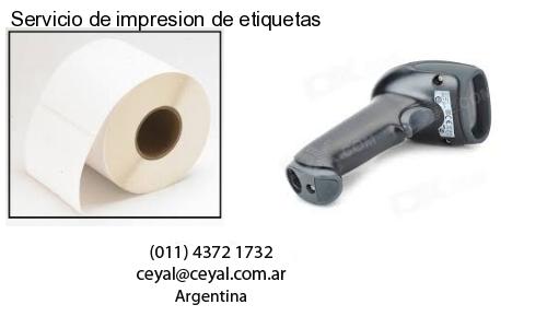 Servicio de impresion de etiquetas