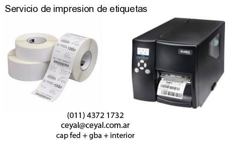 Servicio de impresion de etiquetas