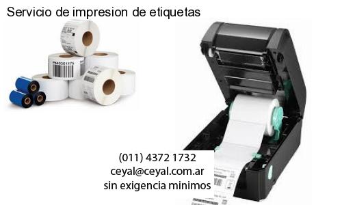 Servicio de impresion de etiquetas