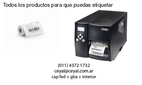 Todos los productos para que puedas etiquetar