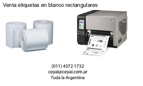 Venta etiquetas en blanco rectangulares