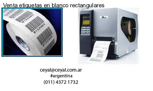 Venta etiquetas en blanco rectangulares