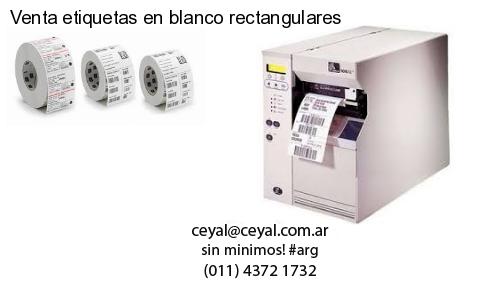 Venta etiquetas en blanco rectangulares