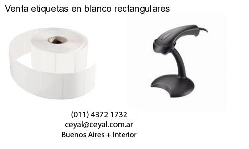 Venta etiquetas en blanco rectangulares