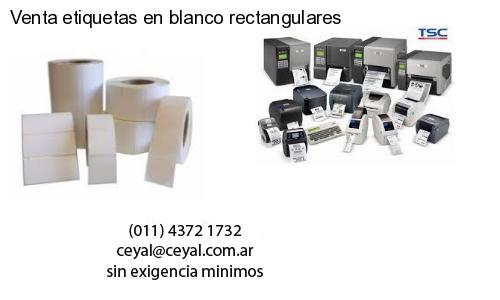 Venta etiquetas en blanco rectangulares