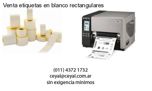 Venta etiquetas en blanco rectangulares