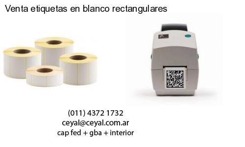 Venta etiquetas en blanco rectangulares