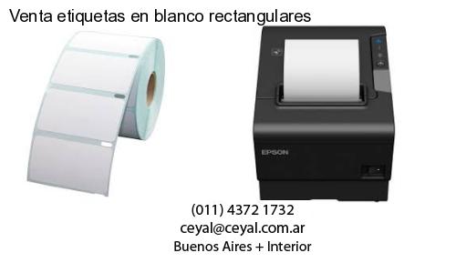 Venta etiquetas en blanco rectangulares