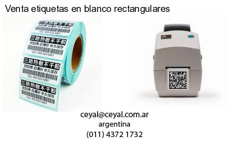 Venta etiquetas en blanco rectangulares