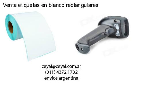 Venta etiquetas en blanco rectangulares