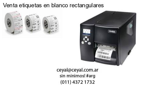 Venta etiquetas en blanco rectangulares