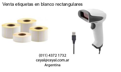 Venta etiquetas en blanco rectangulares