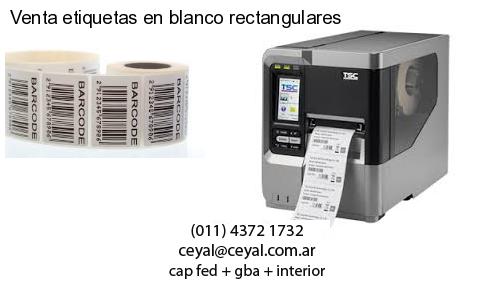 Venta etiquetas en blanco rectangulares