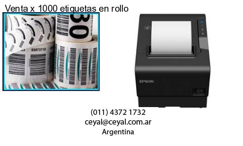 Venta x 1000 etiquetas en rollo