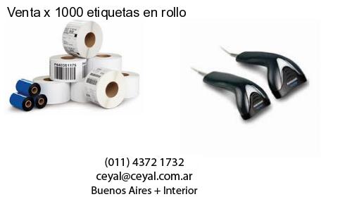 Venta x 1000 etiquetas en rollo