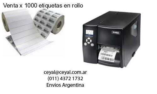 Venta x 1000 etiquetas en rollo