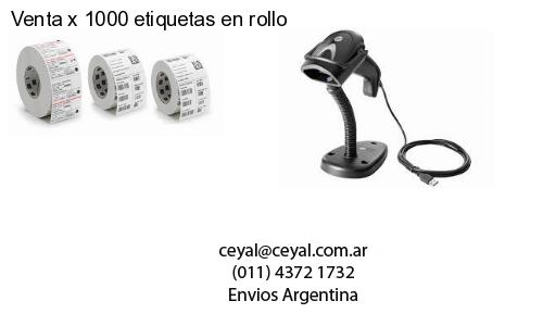 Venta x 1000 etiquetas en rollo