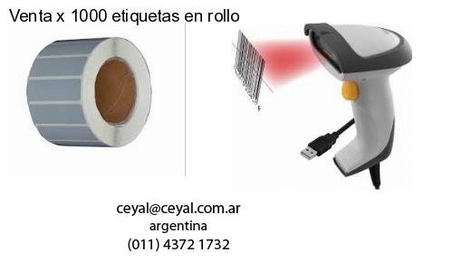 Venta x 1000 etiquetas en rollo