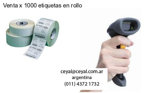 Venta x 1000 etiquetas en rollo