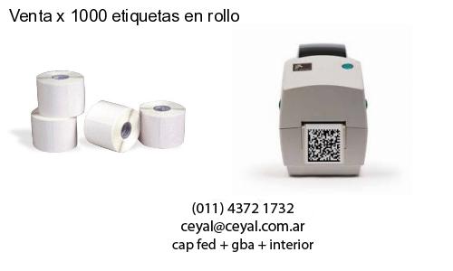 Venta x 1000 etiquetas en rollo