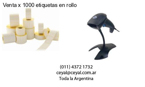 Venta x 1000 etiquetas en rollo