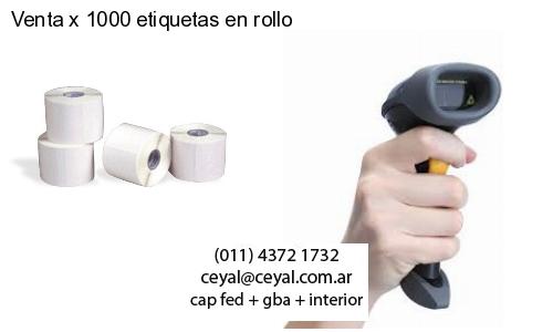 Venta x 1000 etiquetas en rollo